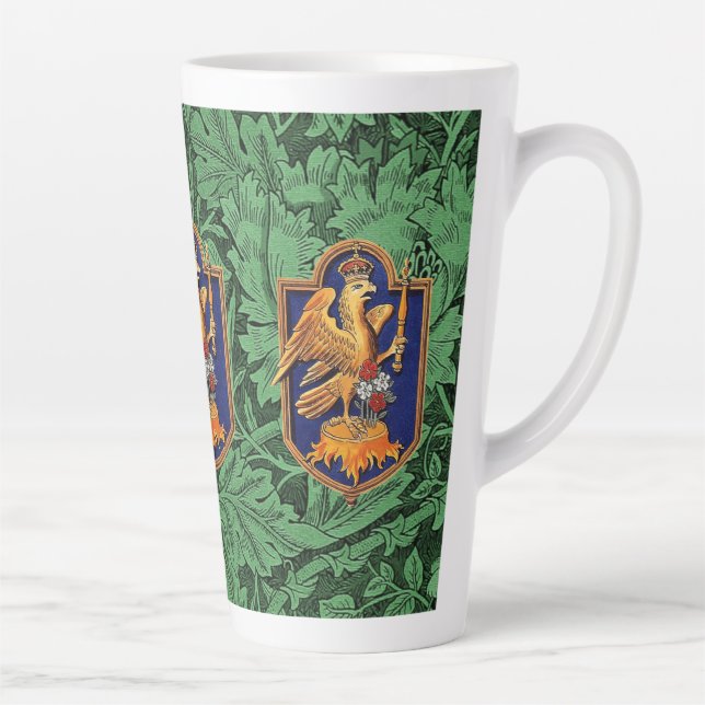 Queen Anne Boleyn Royal Falcon Badge Latte Mug (Right)