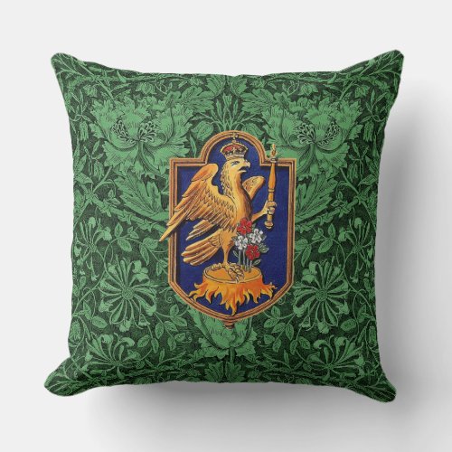 Queen Anne Boleyn Royal Falcon Badge Throw Pillow