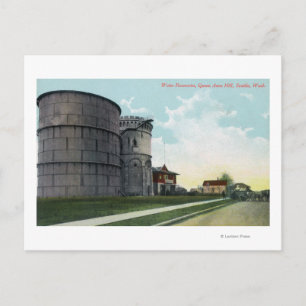 Queen Anne Hill Water Reservoirs Scene Postcard