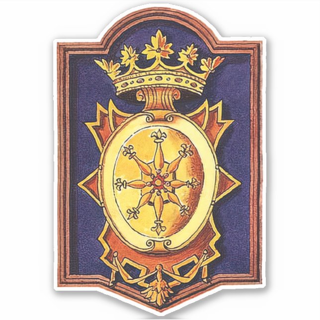 Queen Anne of Cleves Royal Badge  Sticker (Front)
