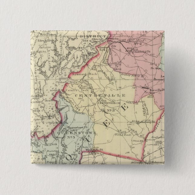 Queen Anne Pinback Button (Front)