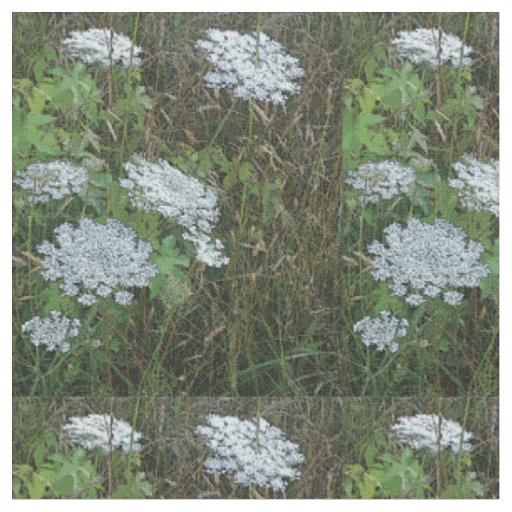 Queen Anne’s Lace White Wild Flower Fabric