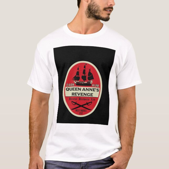 Queen Anne&x27;s Revenge Dark Rum Graphic T-Shirt (Front)