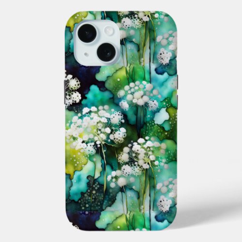 Queen Annes Lace Abstract iPhone 15 Case