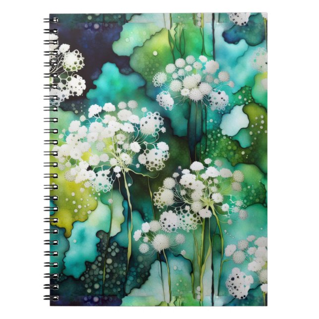 Queen Anne's Lace Abstract Notebook (Front)