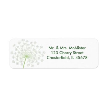 Queen Anne's Lace Flower Address Label by rumored at Zazzle