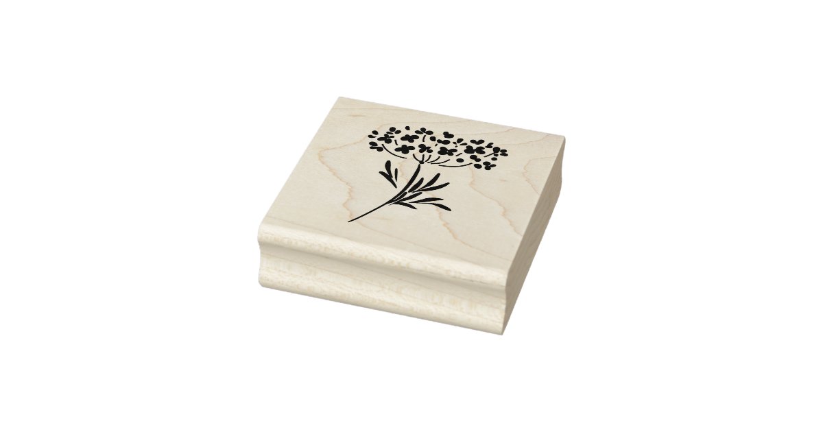 Queen Annes Lace Flower Rubber Stamp | Zazzle