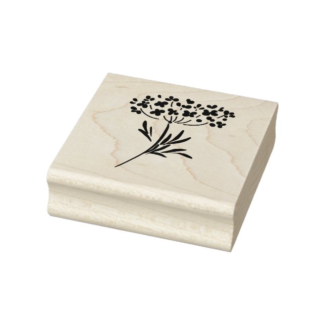Queen Annes Lace Flower  Rubber Stamp (Stamp)