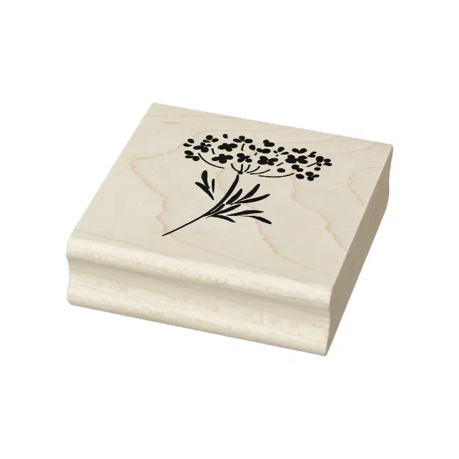 Queen Annes Lace Flower Rubber Stamp | Zazzle