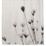 Queen Anne&#39;s Lace Silhouette Minimalist Off White Shower Curtain at Zazzle