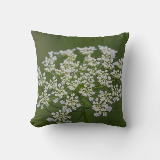 Queen Anne's Lace Throw Pillow (Front)
