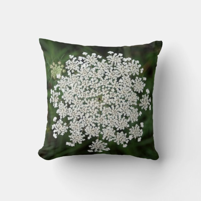 Queen Anne's Lace Throw Pillow (Front)