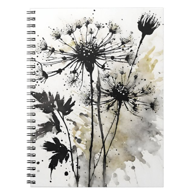 Queen Anne's Lace - Watercolor flowers Notebook (Front)