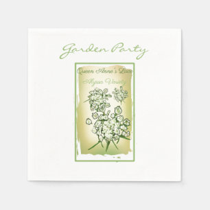 Queen Anne's Lace Watercolor Seed Packet Napkins