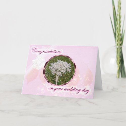 Queen Annes Lace Wedding Congratulations Card