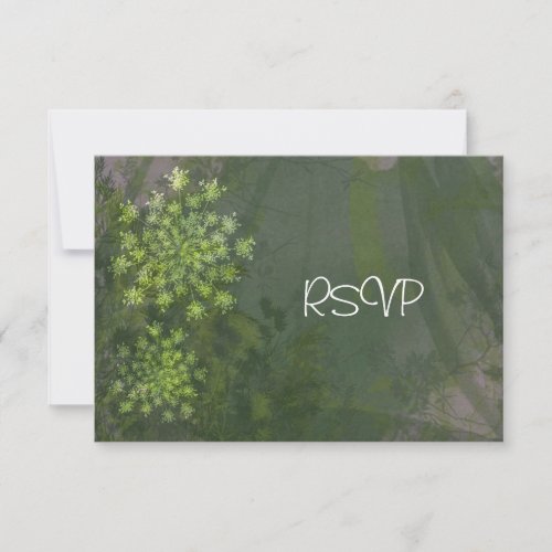 Queen Annes Lace Wedding  Reception RSVP Invitation