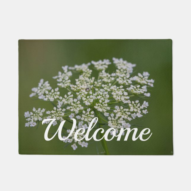 Queen Anne's Lace Welcome Doormat (Front)