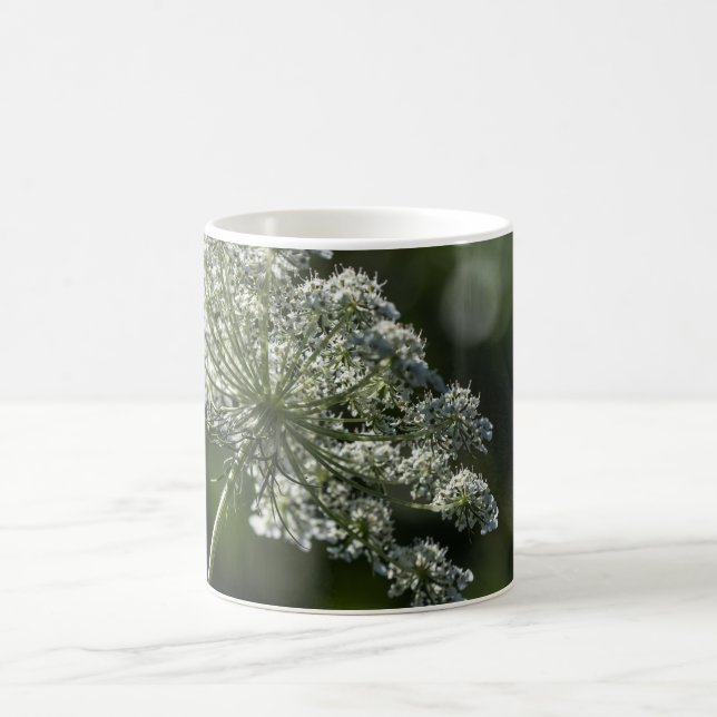 Queen Anne's Lace White Wildflower Mug Cup (Center)