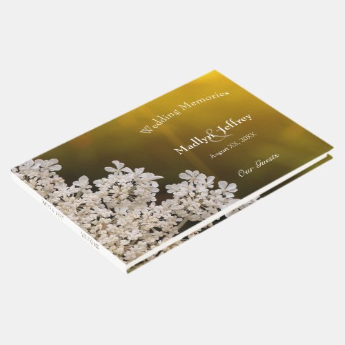 Queen Annes Lace wildflower wedding memories Guest Book