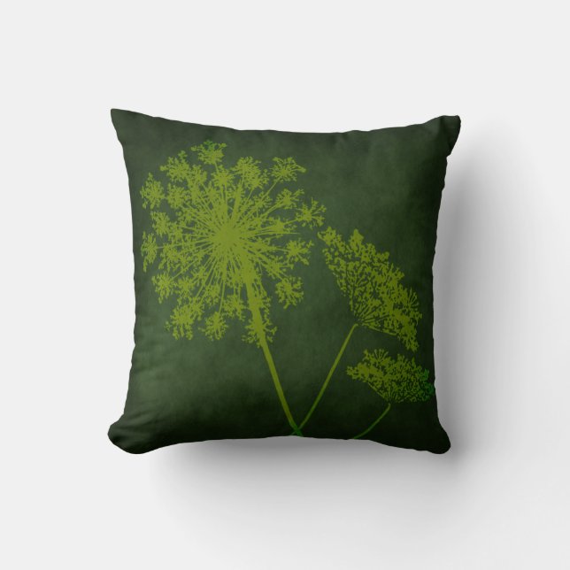 Queen Ann's Lace Throw Pillow (Front)