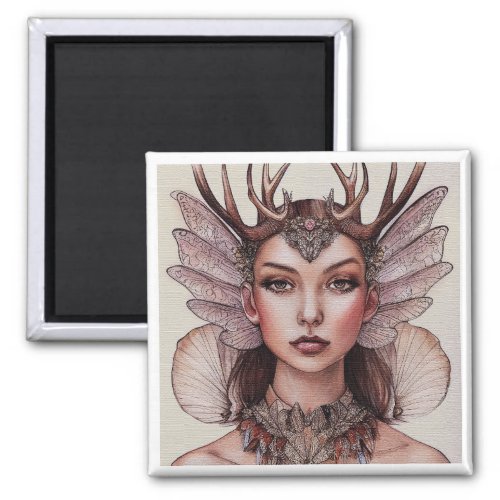 Queen Astrid _ Fairy Watercolor Painting Magnet