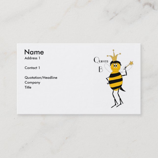 Queen B Profile Card (Front)