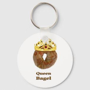 Queen Bagel Keychain
