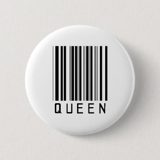 Queen Bar Code Pinback Button