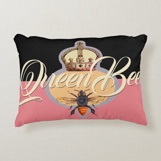 Queen Bee 12" x 16" Accent Pillow (Front)