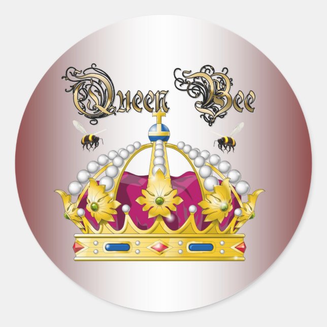 Queen Bee #2 Classic Round Sticker (Front)