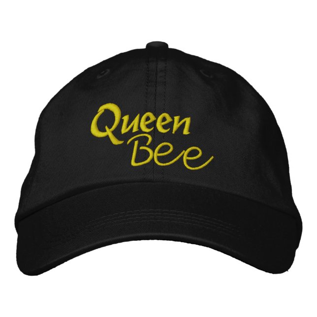 Queen Bee 2 - Larger Lettering Embroidered Baseball Hat (Front)