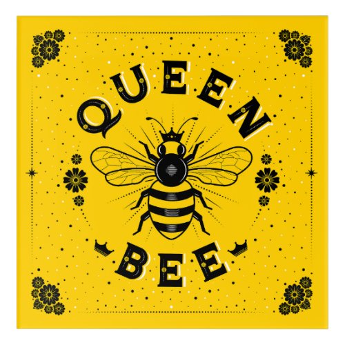 Queen Bee Acrylic Wall Art 12x12