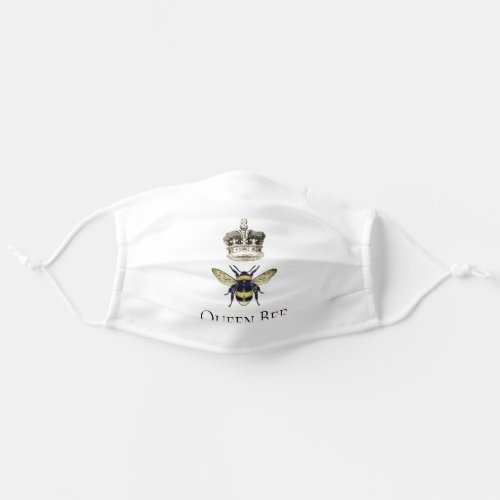 Queen Bee And Crown Adult Cloth Face Mask