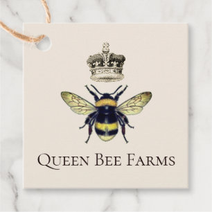 Queen Bee And Crown Farm Honey Products Favor Tags