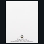 Queen Bee And Crown Farm Or Apiary Business Letterhead<br><div class="desc">Queen bee and crown farm or apiary promotional stationery design for your branding. Great for a farm,  apiary,  beekeeper,  candlemaker.
See matching products in the collection: https://www.zazzle.com/collections/bee_farm_apiary_beekeeper_etc-119519992256045846</div>