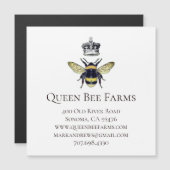 Queen Bee And Crown Farm Or Apiary Magnetic Card (Front/Back)
