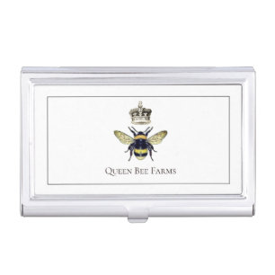 Queen Bee And Regal Crown Business Card Case