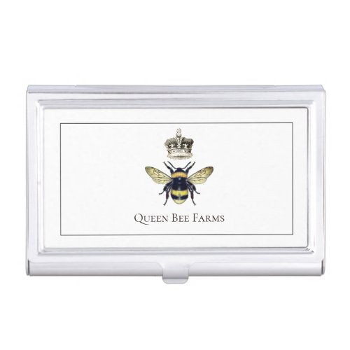 Queen Bee And Regal Crown Business Card Case