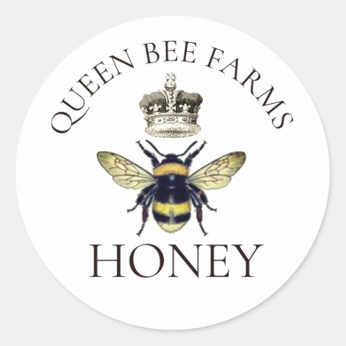 Queen Bee And Regal Crown Honey Labels