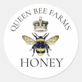 Queen Bee And Regal Crown Honey Labels
