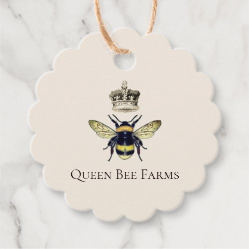 Queen Bee Apiary Farm Honey Products Favor Tags