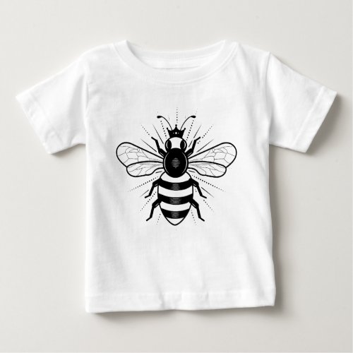 Queen Bee Baby Top T_shirt  White