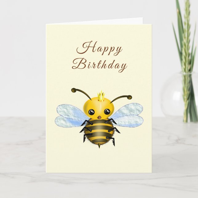 Queen Bee Birthday Card (Front)