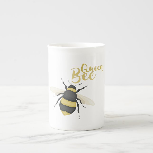 Queen Bee Bone China Mug (Front)