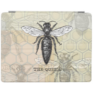 Queen Bee Bug Insect Antique Illustration iPad Smart Cover