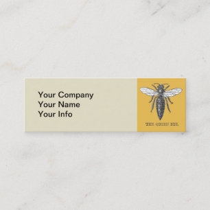 Queen Bee Bug Insect Antique Illustration Mini Business Card