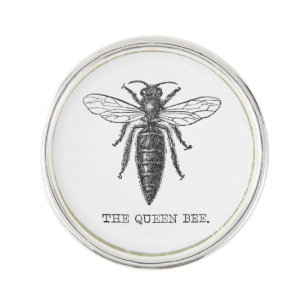 Queen Bee Bug Insect Antique Illustration Pin