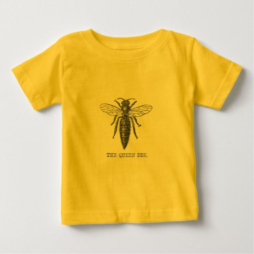 Queen Bee Bug Insect Bees Illustration Baby T_Shirt