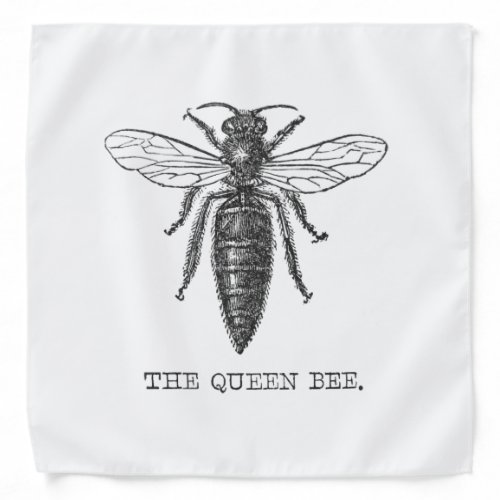 Queen Bee Bug Insect Bees Illustration Bandana