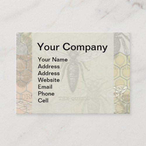 Queen Bee Bug Insect Bees Illustration Business Card